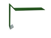 Планка ветровая для мягкой кровли 100х20х70 0.45 PE с пленкой RAL 6005 зеленый мох (2м)