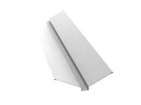 Планка ендовы верхней 115х30х115 0.5 Satin с пленкой RAL 9003 сигнальный белый (2м)