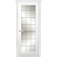 Межкомнатная дверь La Porte серия New Classic модель 200.6 ясень бланко со стеклом Грани