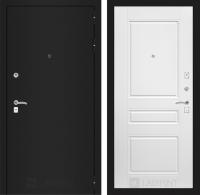 Входная дверь Лабиринт Classic шагрень черная 03 - Белый софт