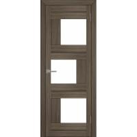 Межкомнатная дверь Uberture серия Eco-Light 2181 велюр графит со стеклом сатин