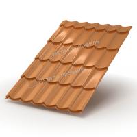 Металлочерепица МП Макси (AGNETA-03-Copper\Copper-0.5) Copper Медный
