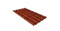 Металлочерепица Grandline Камея 0.45 Drap RAL 8004 терракота