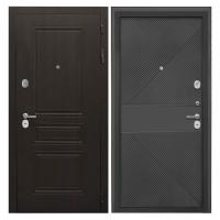 Входная дверь металлическая Интекрон Брайтон Тиковое дерево / ФЛ-613 черный крашеный