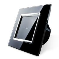 Сенсорный выключатель Livolo однолинейный (черный) EQ-701-12