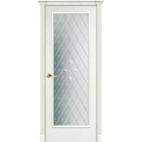 Межкомнатная дверь La Porte серия Classic модель 300.3F ясень бланко со стеклом Лилия