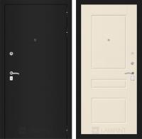 Входная дверь Лабиринт Classic шагрень черная 03 - Крем софт