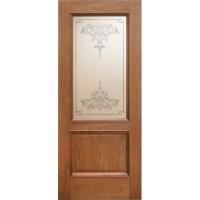 Межкомнатная дверь Дворецкий Эллада натуральный дуб со стеклом