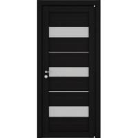 Межкомнатная дверь Uberture серия Eco-Light 2126 велюр шоко со стеклом сатин