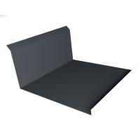 Планка примыкания нижняя 20х122х260х15 0.45 PE с пленкой RAL 7024 мокрый асфальт (2м)