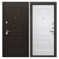 Входная дверь металлическая Интекрон Брайтон Тиковое дерево / Альба Роял вуд белый (12 мм)