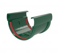 Соединитель желобов Дизайн 135 ПВХ Grand Line зелёный RAL 6005