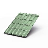 Металлочерепица МП Ламонтерра NormanMP (ПЭ-01-6019-0.5) 6019 Зеленая пастель