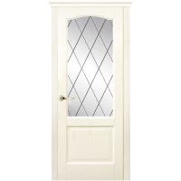 Межкомнатная дверь La Porte серия New Classic модель 200.4 ясень карамель со стеклом Ромб