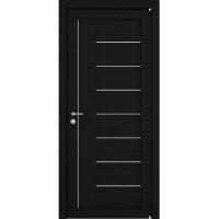 Межкомнатная дверь Uberture серия Eco-Light 2110 велюр шоко со стеклом сатин