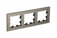 Рамка 3-м ATLASDESIGN NATURE металл латунь SchE ATN312203
