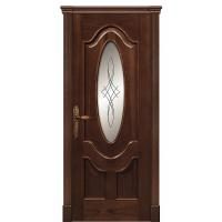 Межкомнатная дверь Дариано Калипсо Красное дерево со стеклом