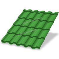 Металлочерепица МП Монтекристо-S NormanMP (ПЭ-01-6018-0.5) 6018 Жёлто-зелёный
