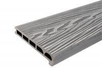 Ступень узкая (полуступень) Classic брашинг, 4000х170х25мм, цвет серый