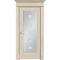 Межкомнатная дверь Офрам Прима кремовая со стеклом