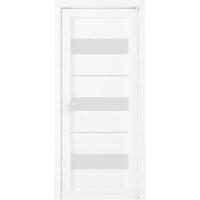 Межкомнатная дверь Uberture серия Eco-Light 2126 велюр белый со стеклом сатин