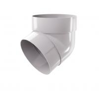 Колено трубы 67 град. ПВХ Grand Line белое RAL 9003