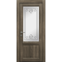 Межкомнатная дверь La Porte серия Master модель 400.2 табакко стекло Вега