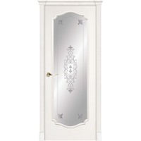 Межкомнатная дверь La Porte серия Classic модель 300.4F ясень бланко со стеклом Липария