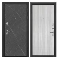 Входная дверь металлическая Интекрон Сицилия Remix цвет Гранит лава / В-07 Сандал белый с молдингом