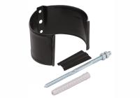 Хомут трубы металлический на камень Grand Line ПВХ коричневый RR 32