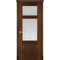 Межкомнатная дверь La Porte серия Classic модель 300.6 красное дерево контур с бевелсами Марко
