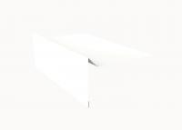 Планка ветровая для мягкой кровли простая 100х20х100 0.45 PE с пленкой RAL 9003 сигнальный белый (2м)