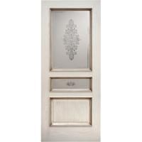 Межкомнатная дверь Дворецкий Альба ясень карамельный с патиной со стеклом