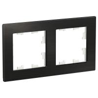 Рамка 2-м ATLASDESIGN NATURE металл оникс SchE ATN312302
