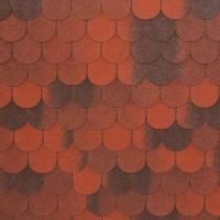 Гибкая черепица Tegola Верона Красный с отливом