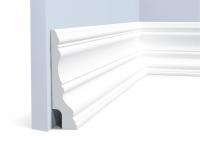 Плинтус дюрополимерный под покраску Hiwood BI100 фигурный 2000x100x26