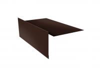 Планка ветровая для мягкой кровли простая 100х20х100 0.4 PE с пленкой RAL 8017 шоколад (2м)