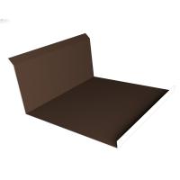Планка примыкания нижняя 20х122х260х15 0.45 PE с пленкой RAL 8017 шоколад (2м)