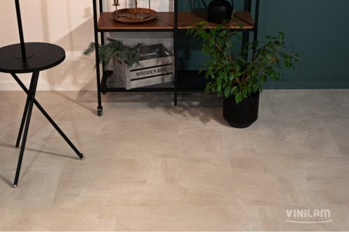 Виниловый ламинат Vinilam Ceramo Stone Бетон Белый 71615