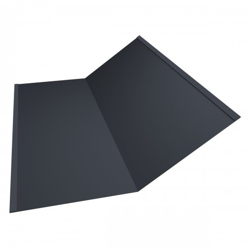 Планка ендовы нижней 300х300 0.5 Satin с пленкой RAL 7024 мокрый асфальт (2м)