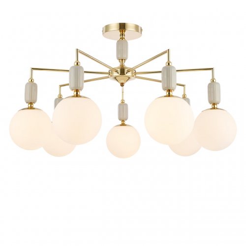 Люстра потолочная Lumion Vivien цвет французское золото, серый, белый арт. 6580/7C  7*40W E14