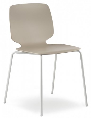 Стул пластиковый Babila белый/песочный