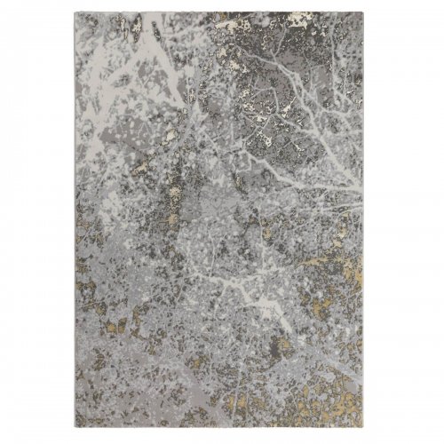 Турецкий ковер Almira GR734 Grey/Gold 1,5x0,8 м прямоугольный