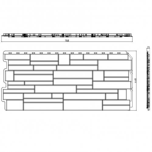 Фасадная панель Альта-Профиль Скалистый камень Алтай 1168х448 мм