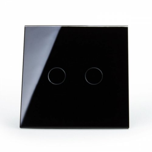 Сенсорный выключатель Livolo двухлинейный (черный) VL-C702-12