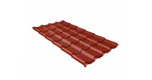 Металлочерепица Grandline Камея 0.45 PE RAL 3009 оксидно-красный