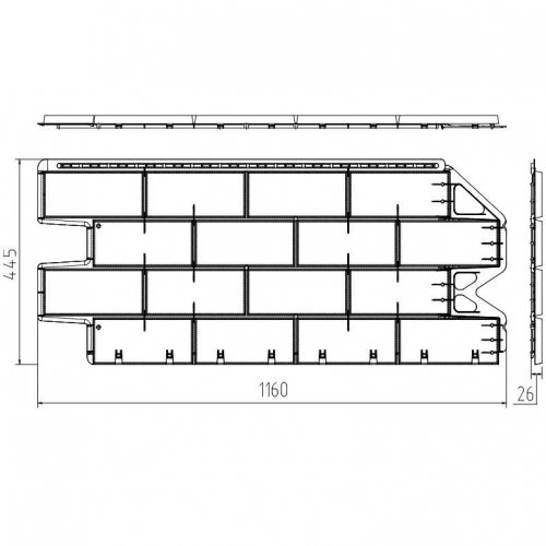 Фасадная панель Альта-Профиль Фагот Талдомский 1160х445 мм