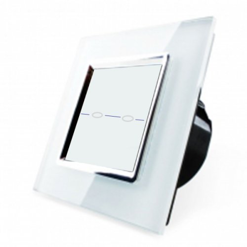 Сенсорный выключатель Livolo двухлинейный (белый) EQ-702-11