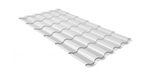 Металлочерепица Grandline Квинта плюс 0.45 PE RAL 9003 сигнальный белый