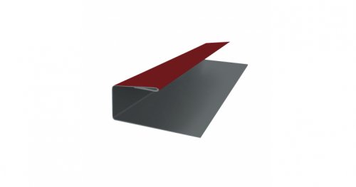 J-Профиль 12мм 0.5 Satin с пленкой RAL 3005 красное вино (2м)